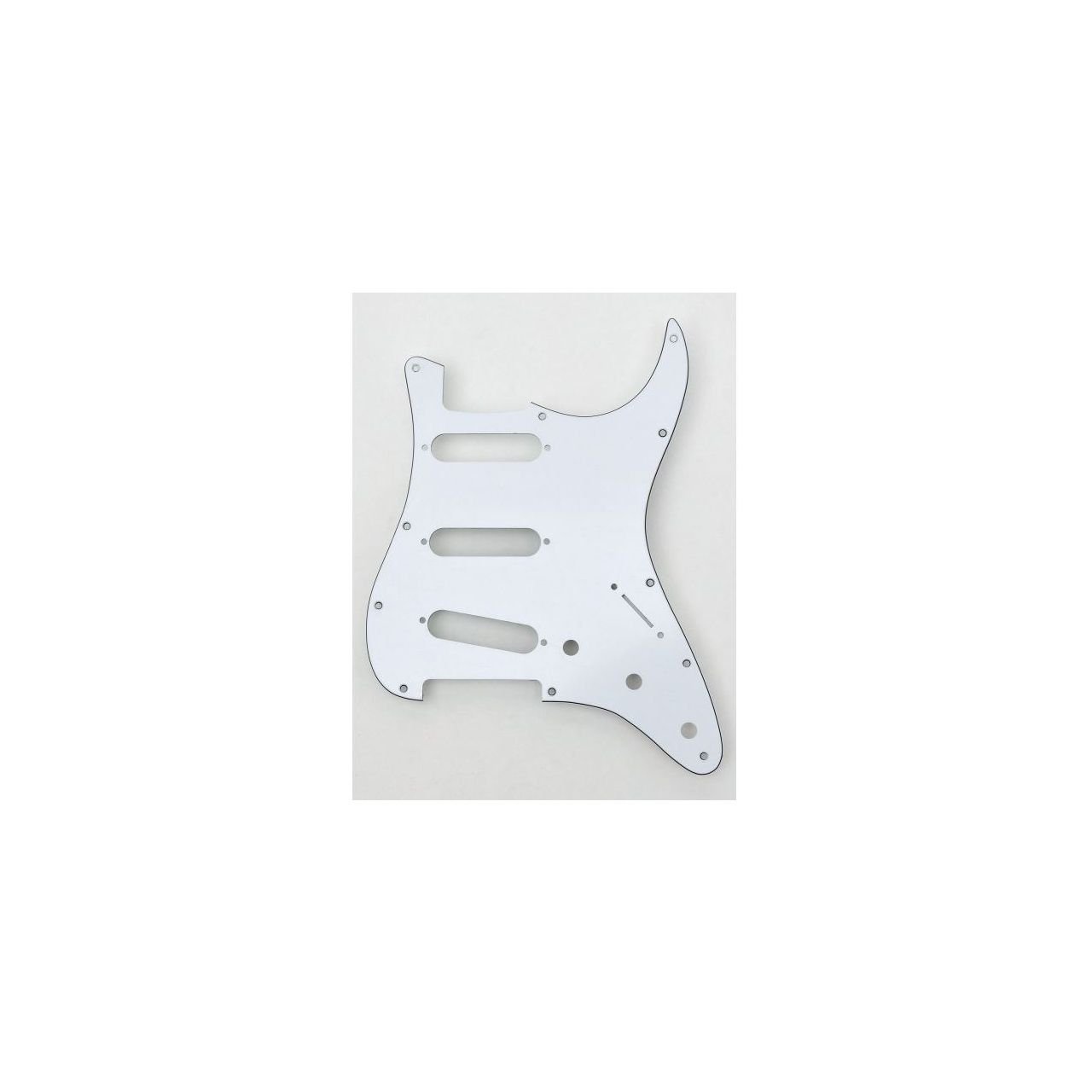 PG03W Pickguard für Strat, 3-lagig, weiß