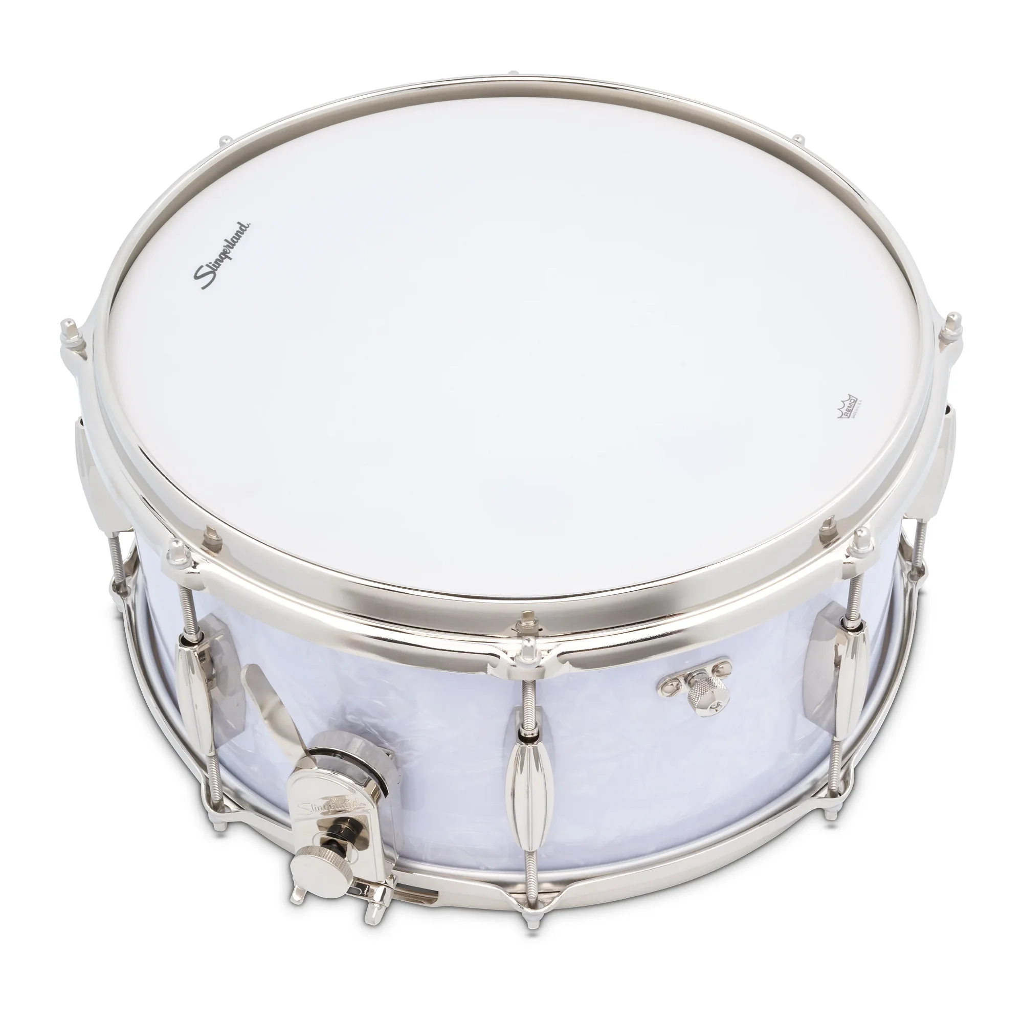 Radio King Artist Snare,14" x 6.5" White Marine Pearl
