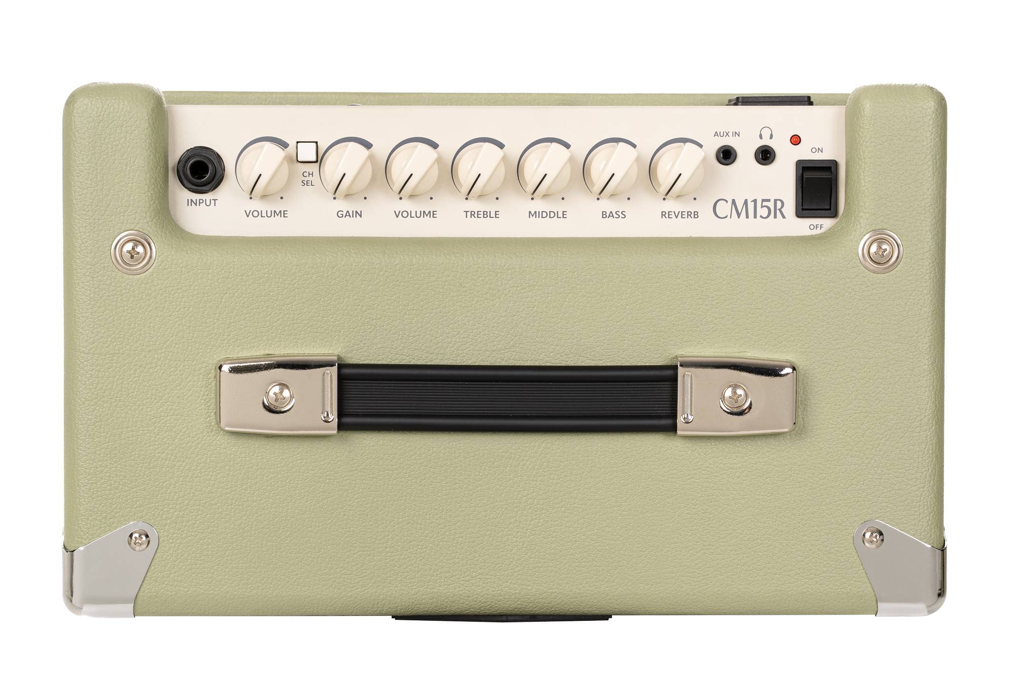 Gitarrenverstärker, E-Gitarrenverstärker, Salbeigrün, Drehregler, Hall-Effekt