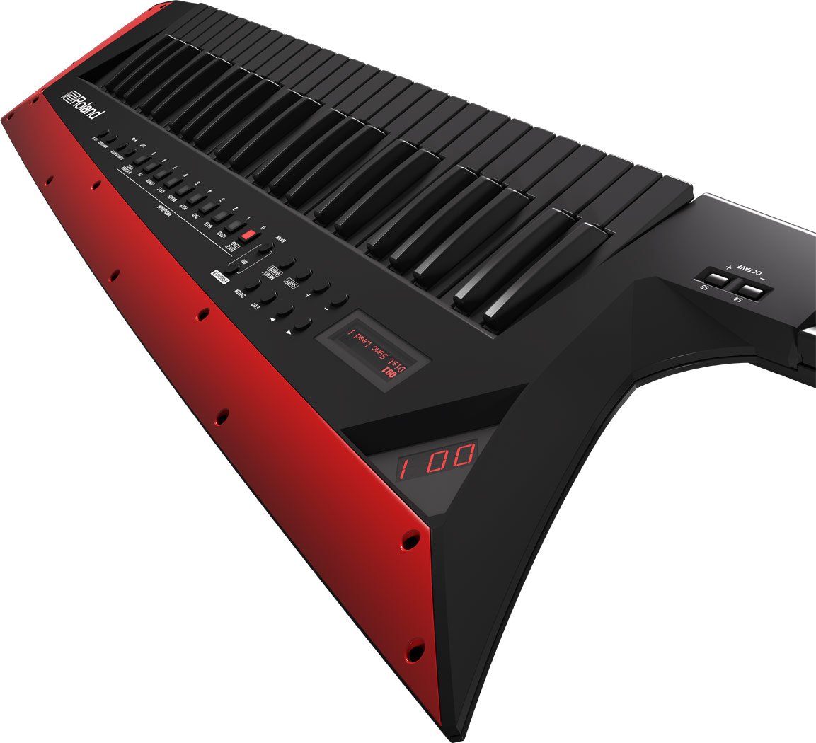 AX Edge Keytar in schwarz-rot
