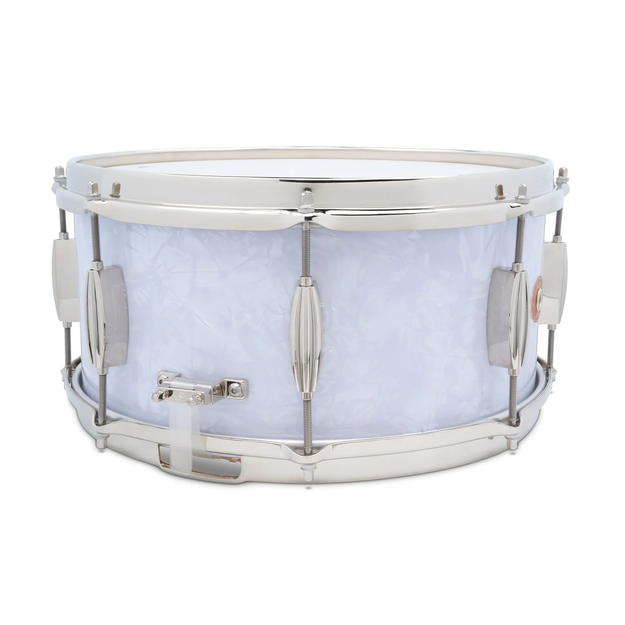 Radio King Artist Snare,14" x 6.5" White Marine Pearl