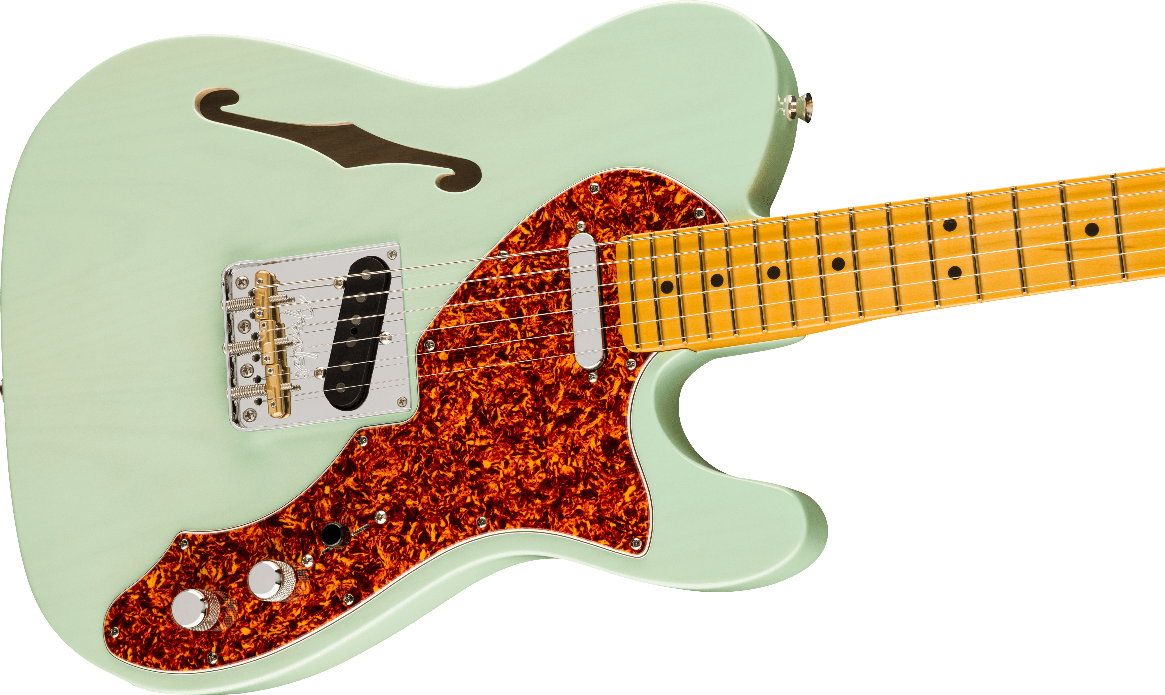American Professional II Telecaster® Thinline, Maple Fingerboard, Transparent Surf Green