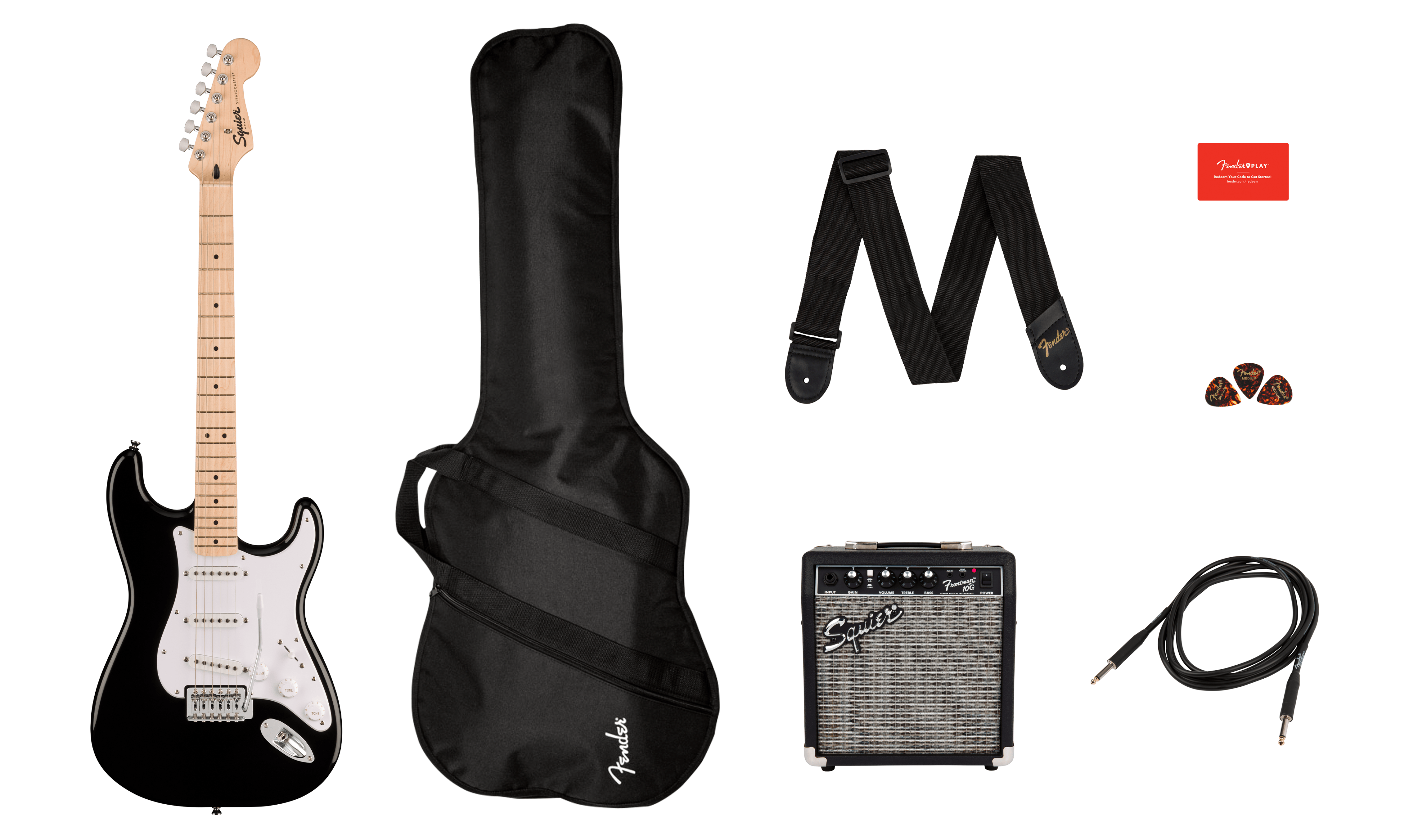 Stratocaster Pack mit Gigbag & Verstärker