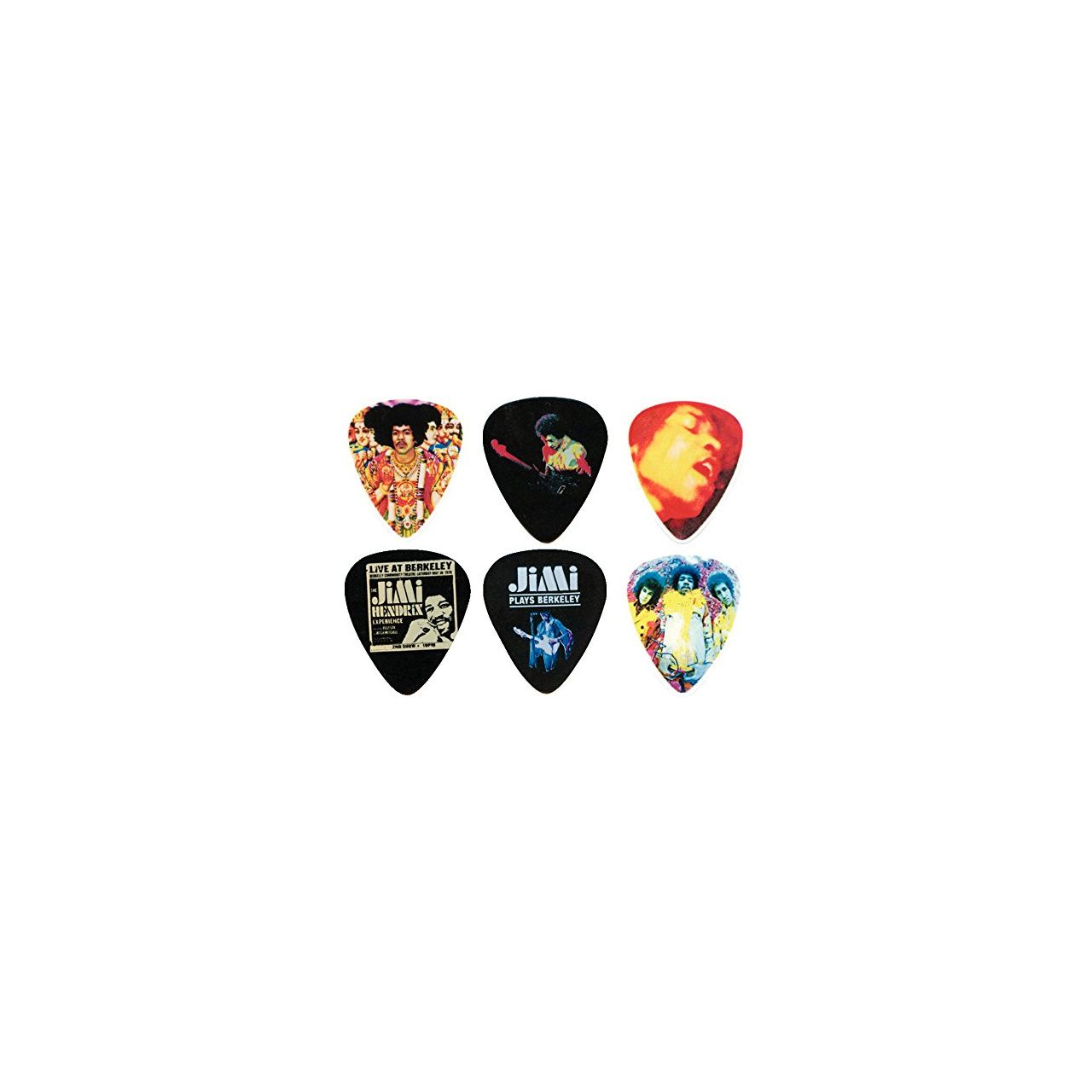 Jimi Hendrix Collector Picks, 24tin 6 of 4 design, 12 picks per tin