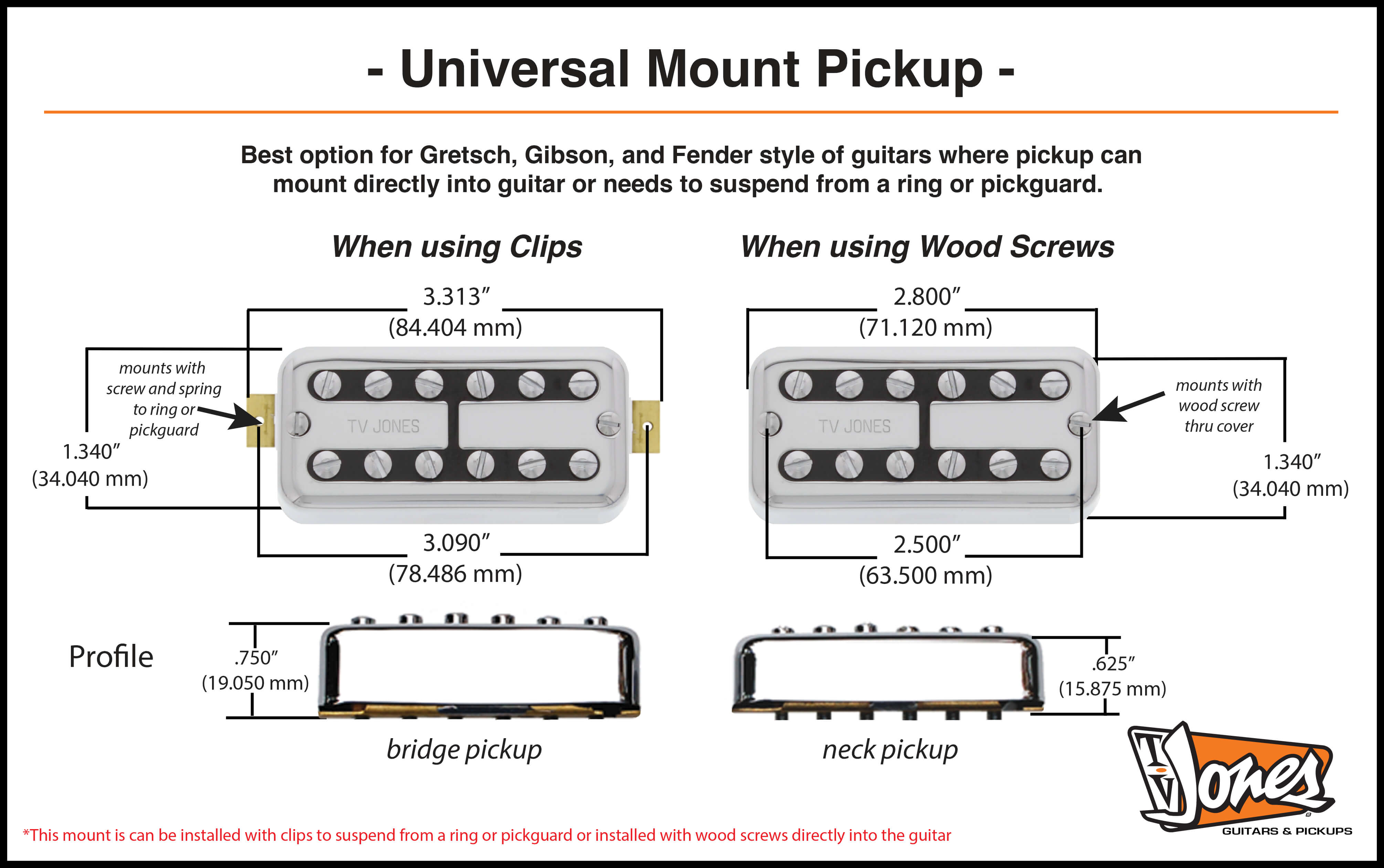 Power'Tron Bridge - Universal Mount, Nickel Brushed