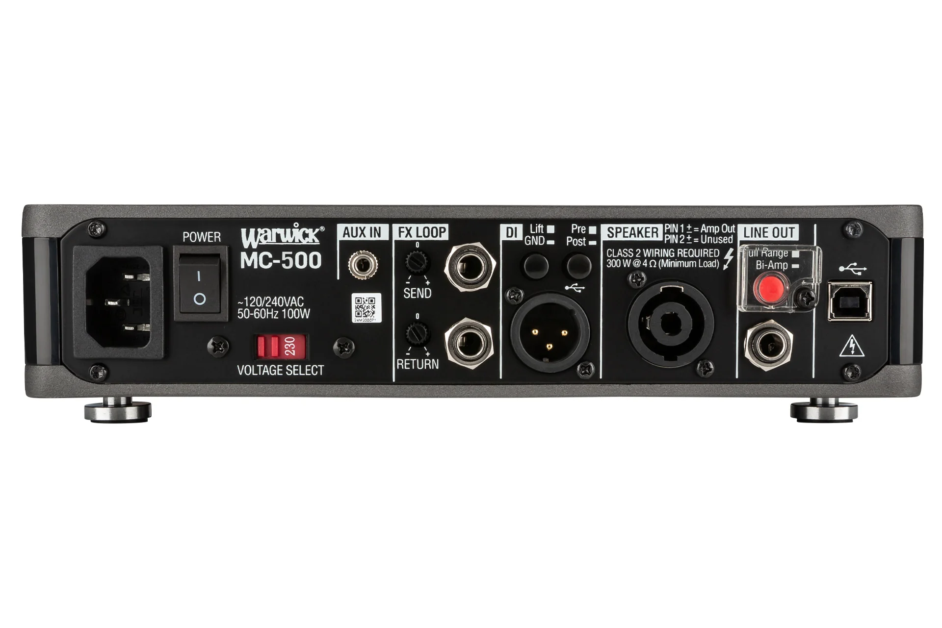 Stage Series MC 500 Multi Connect Bass Amp Head with USB-Interface, 500 Watt