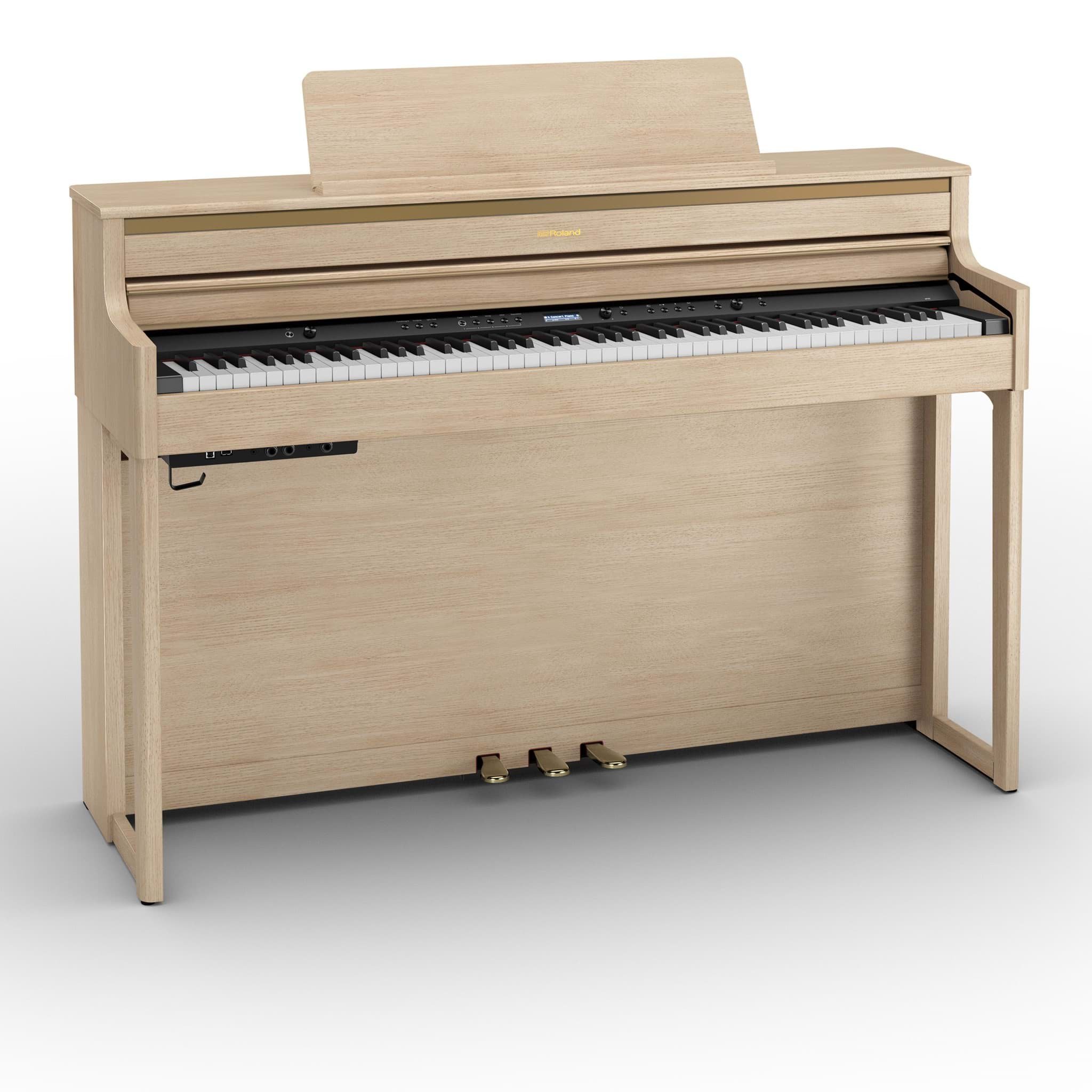 Roland HP704-LA Digitalpiano – Vorderansicht in heller Esche