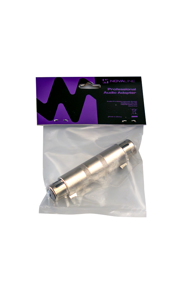 Audioadapter, Metallgehäuse, Silberfarben, XLR-Anschlüsse