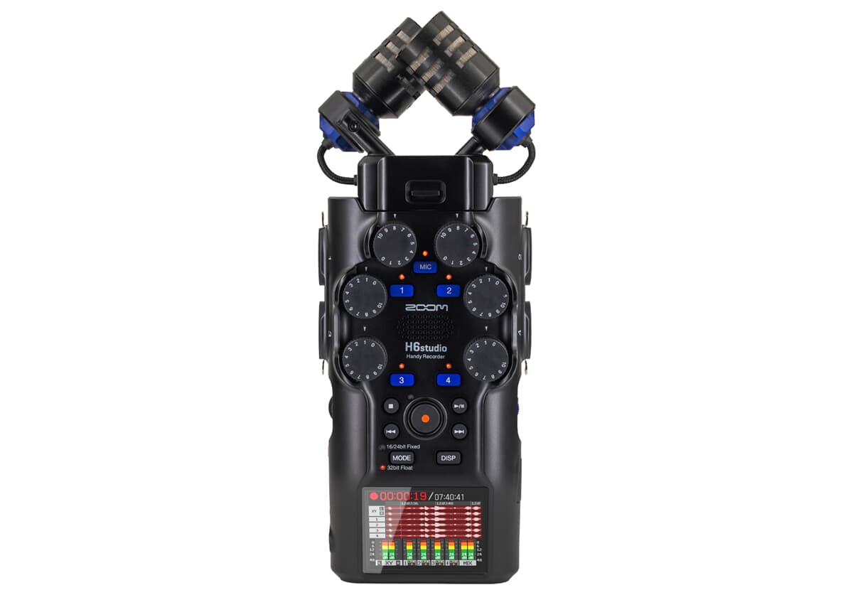 Zoom H6studio tragbarer Recorder Frontansicht