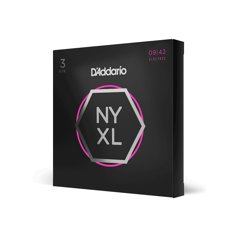 NYXL0942-3P Nickel Wound Electric Guitar Strings, Super Light, 9-42, 3 Sets