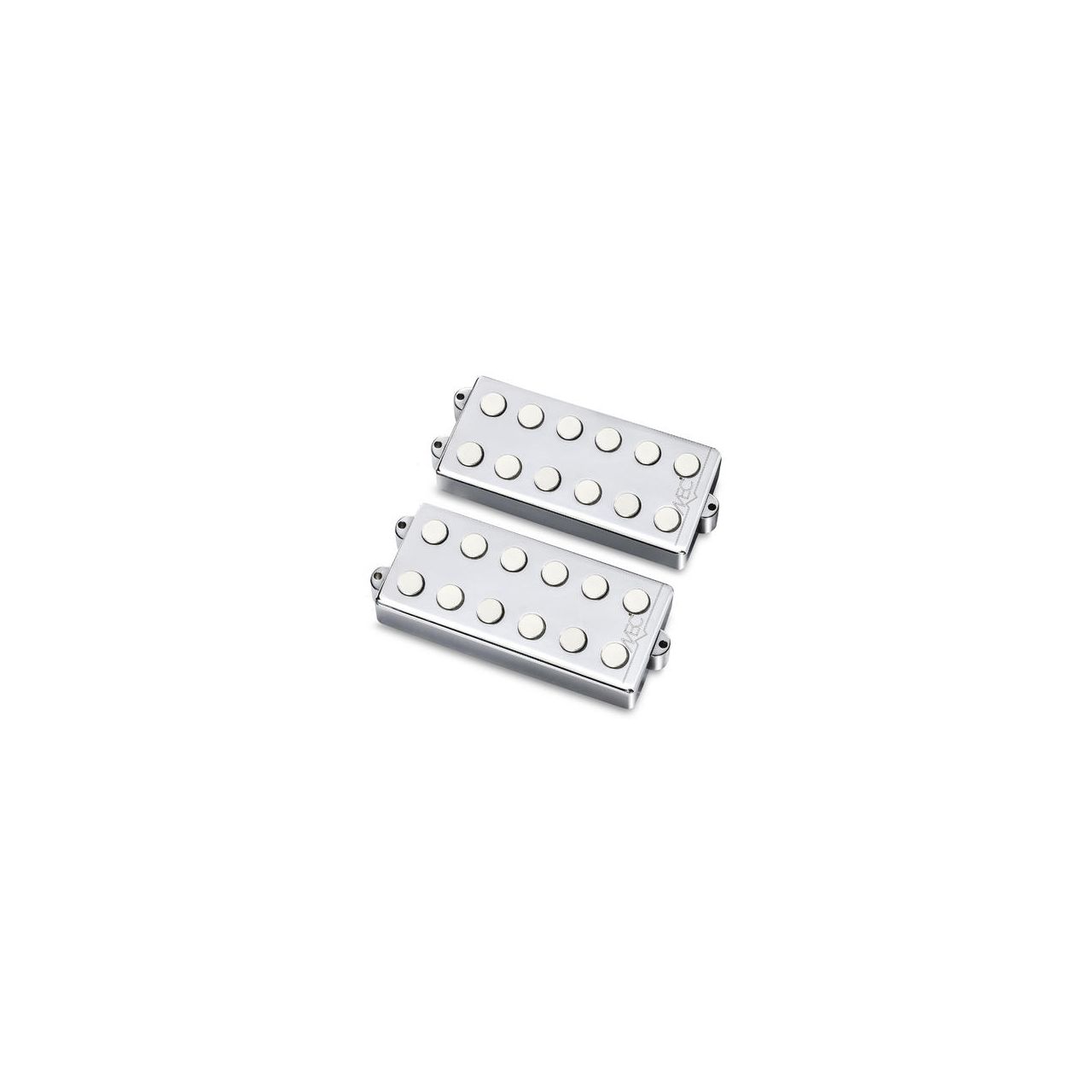 Passive MM-Style Bass Pickup Set, Metal Cover, 6-String - Chrome 