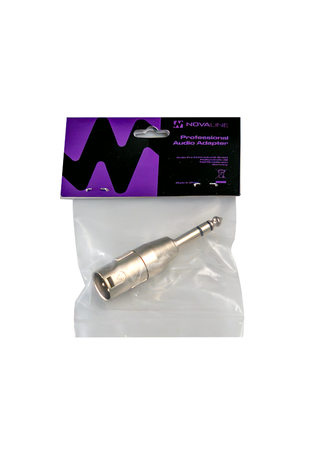Audioadapter, XLR-Buchse, 6,35-mm-Klinkenstecker, Metallgehäuse, Silberfarben