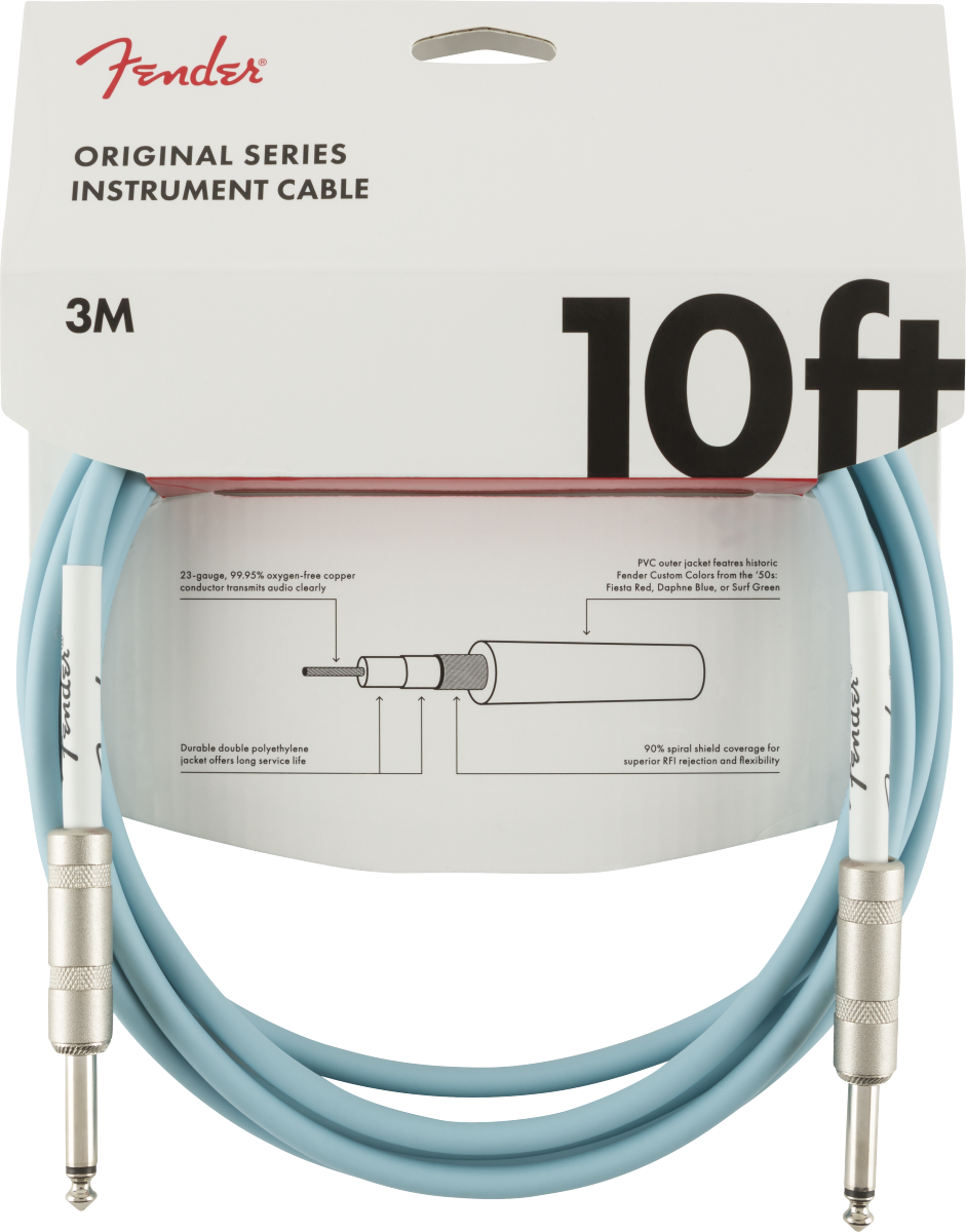 Original Series Instrument Cable, 10', Daphne Blue  (3m)