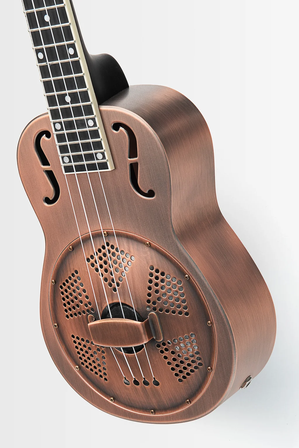 Raw Copper Baritone Resonator Ukulele