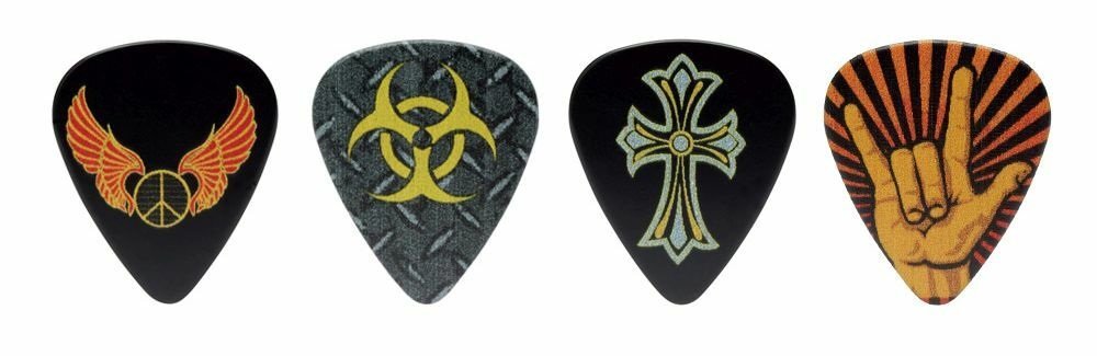 Cool Plecs "Heavy Metal" - 351 Shape (RPHMM), 12 pcs Assorted Pick Pack, 0.71 mm