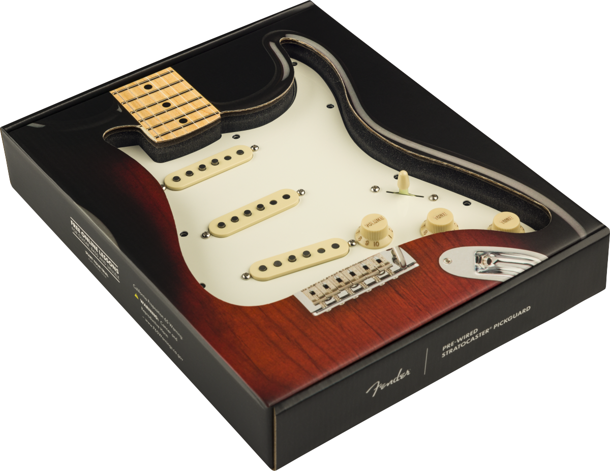 Pre-Wired Strat Pickguard Pure Vintage 65  Parchment 11 Hole