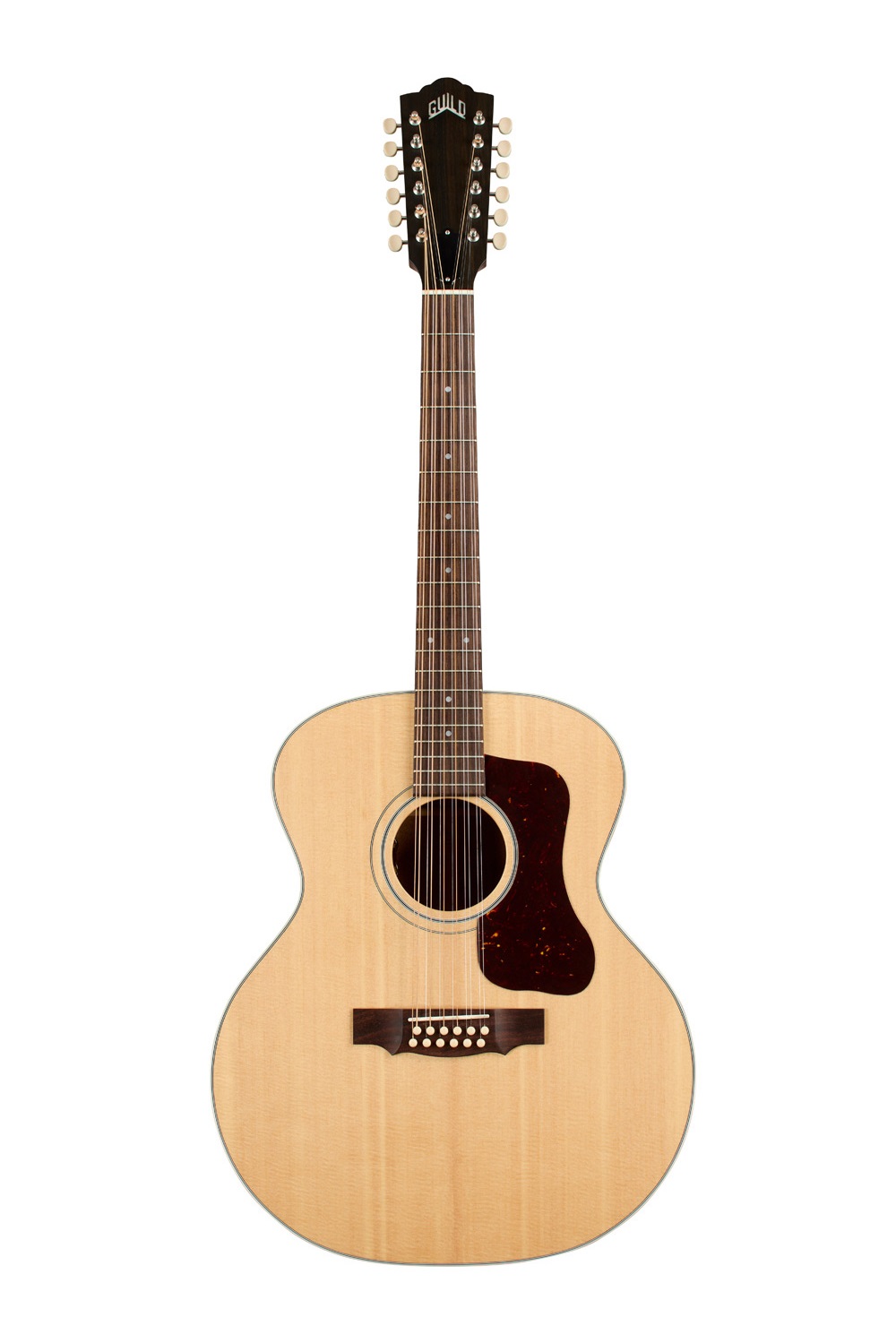 12-saitige Gitarre, Akustikgitarre, Naturholz, Tropfen-Schlagbrett, Stahlsaiten