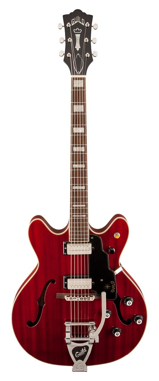 Starfire V in Cherry Red | Newark Semi-Hollow Guitar mit Tremolo