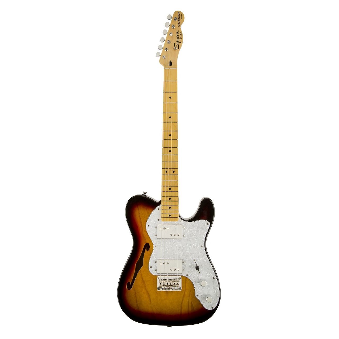 Vintage Modified '72 Telecaster Thinline, Maple Fingerboard, 3-Color Sunburst - E-Gitarre