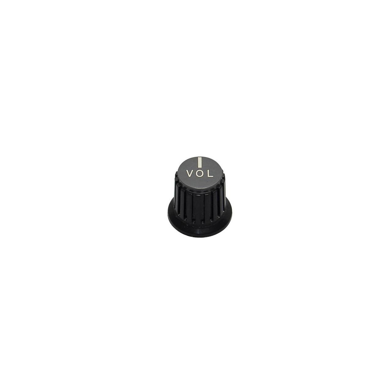 Potiknopf, Bell knob, mini, schwarz und grau, Volume