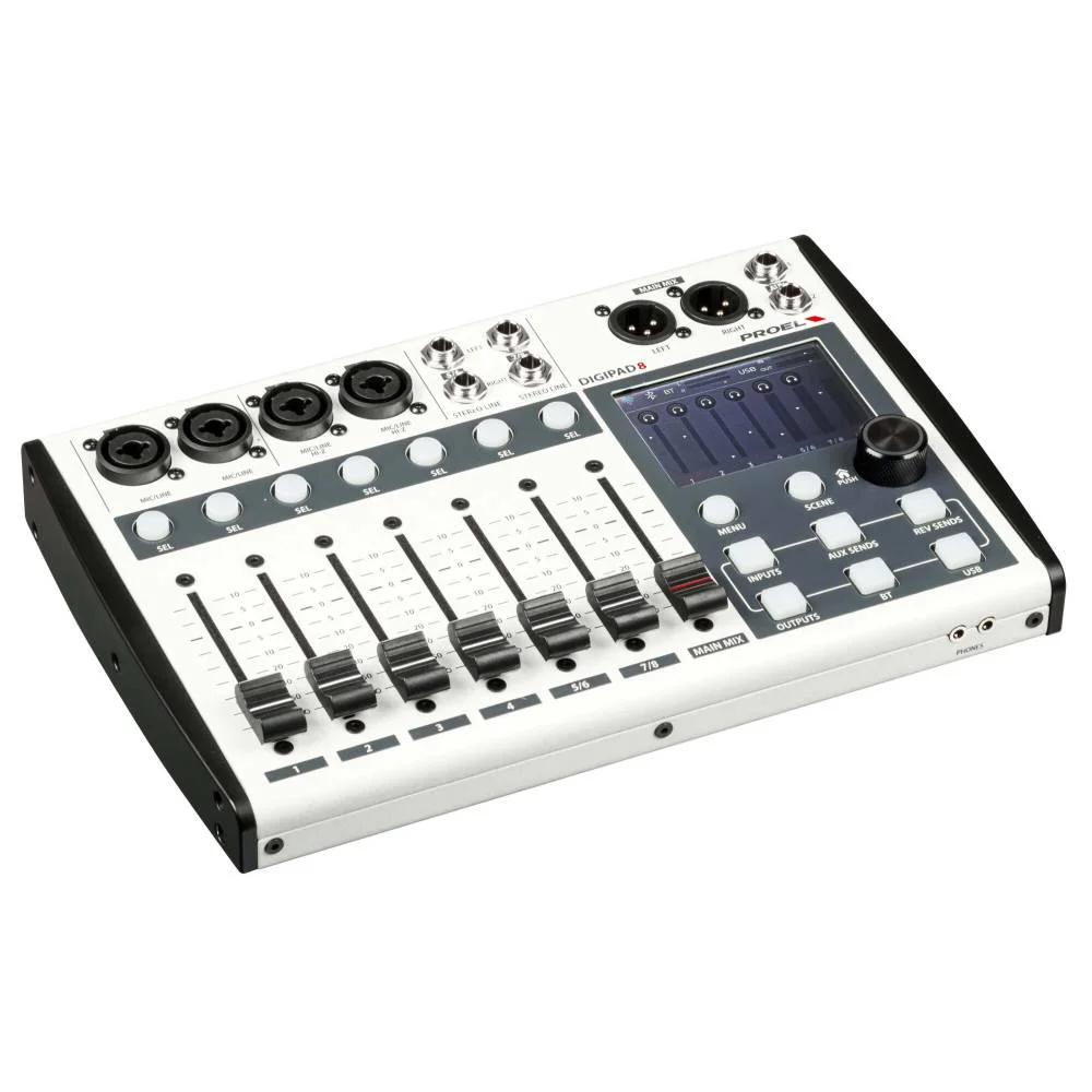 Proel Digipad 8 Digital Mischpult Dreiviertelansicht: ¾ Perspektive