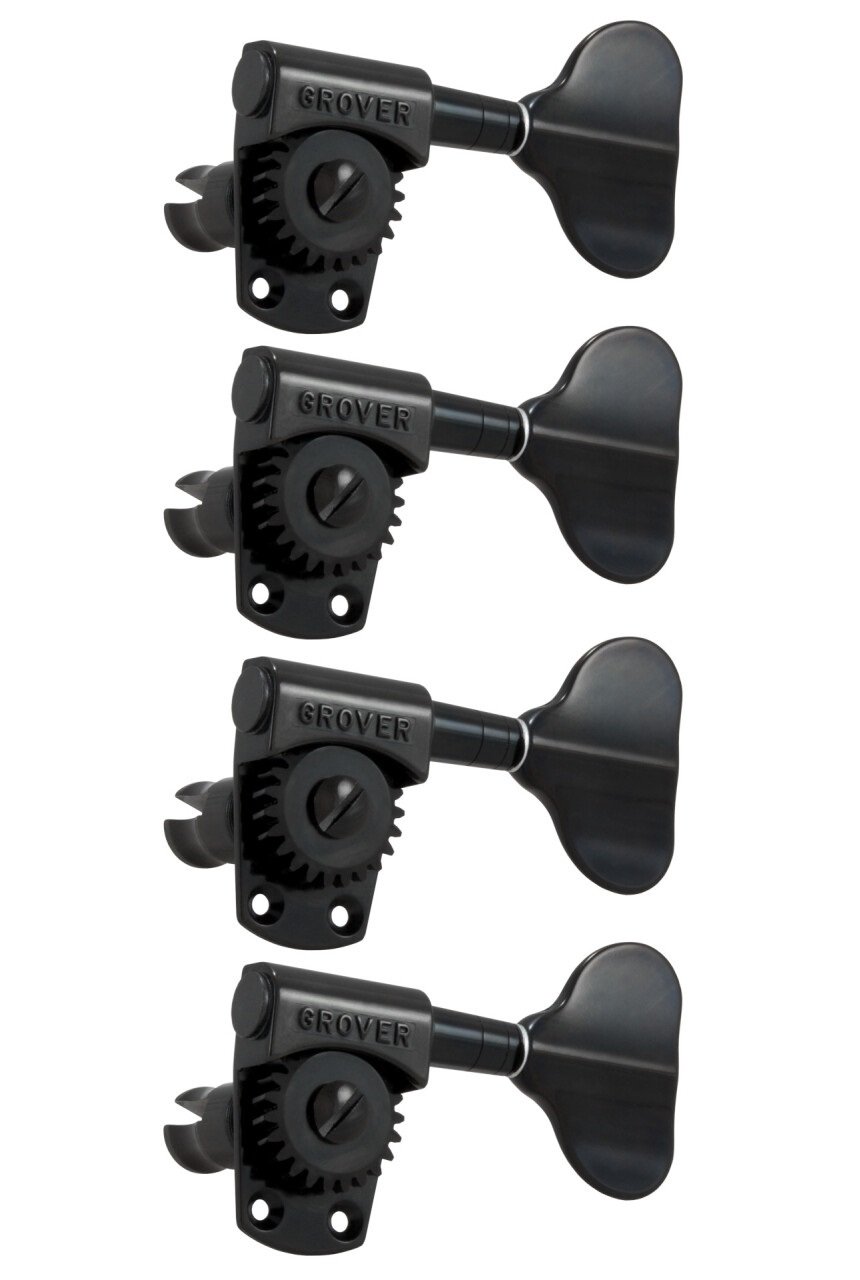 145BC4 Titan Electric Bass Machines - Bass Machine Heads, 4-in-Line, Bass Side (Left) - Black Chrome