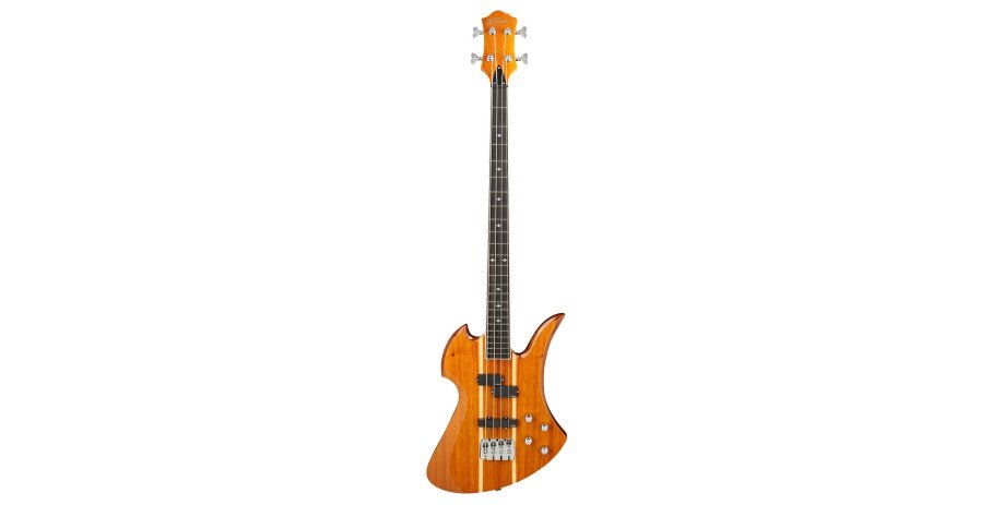 Heritage Classic Mockingbird Bass 4-String - Koa Top Natural Transparent