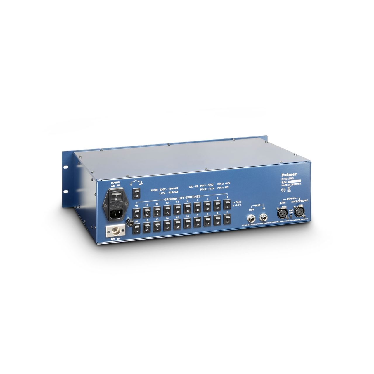 PRESS PATCH BOX 20 STEREO - Pressesplitter 10 Kanal stereo / 20 Kanal mono