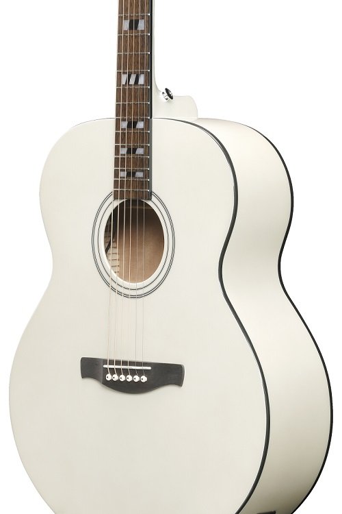 AJ70M2E-PW Pearl White Artwood Jumbo Westerngitarre  