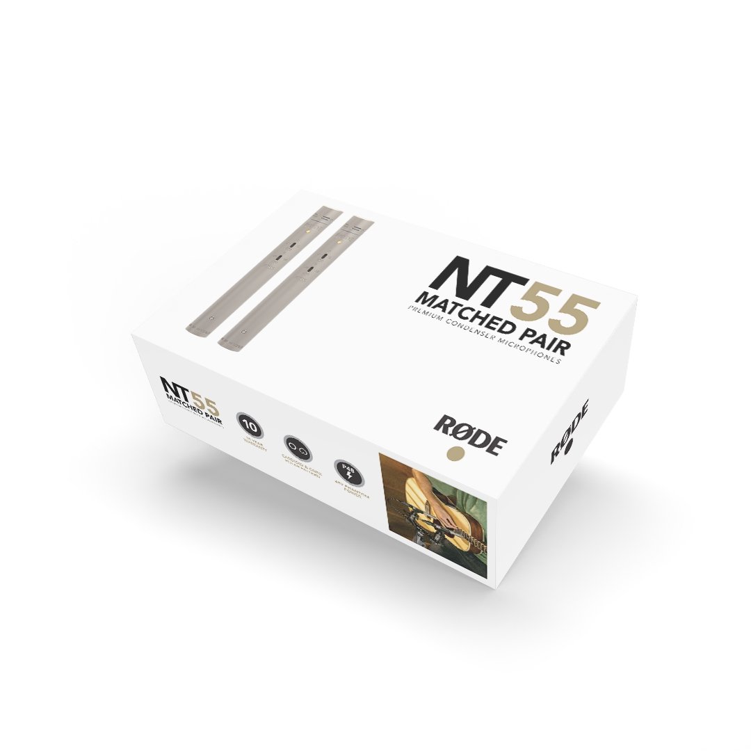 NT55/MP, Stereo-Paar, 2 selektierte Kleinmembranmikrofone mit Wechselkapseln im ABS-Koffer