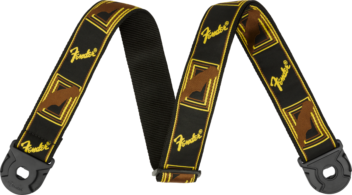 Quick Grip Locking End Strap, Black, Yellow and Brown, 2"