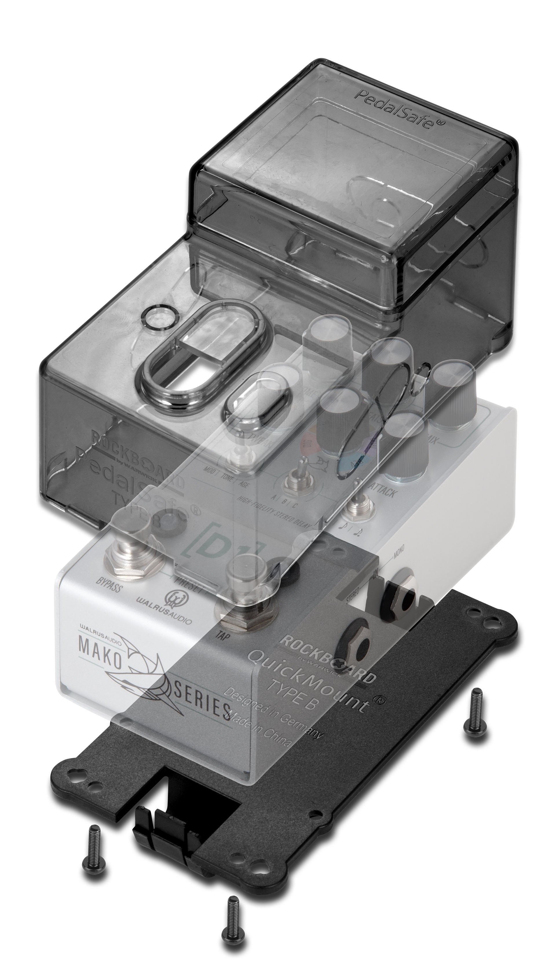 PedalSafe Type B1 - Protective Cover and Rockboard Mounting Plate