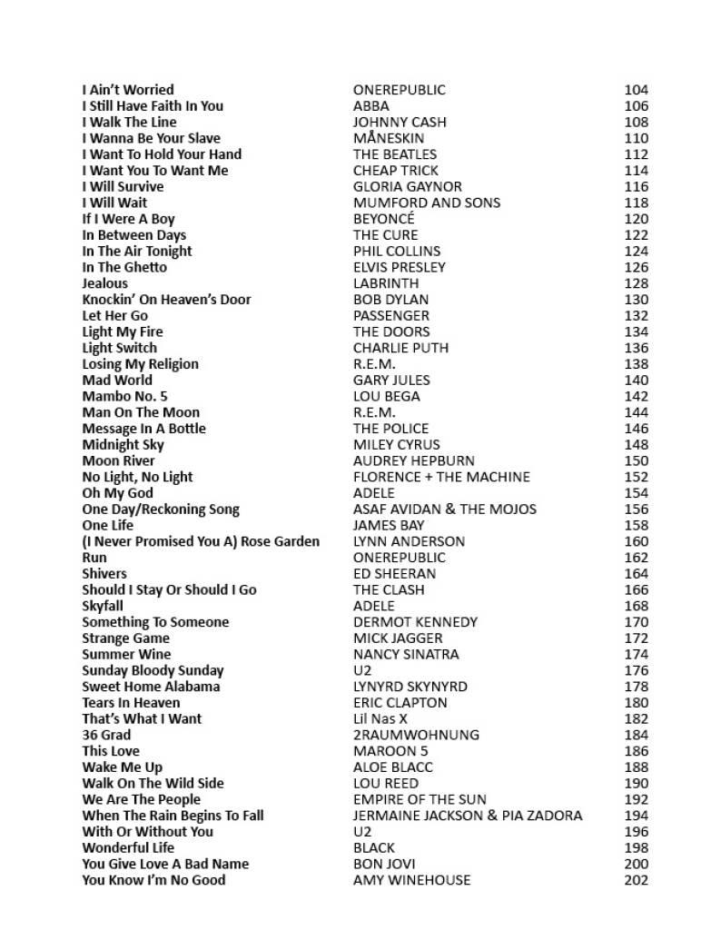 100 Popsongs für Gitarre