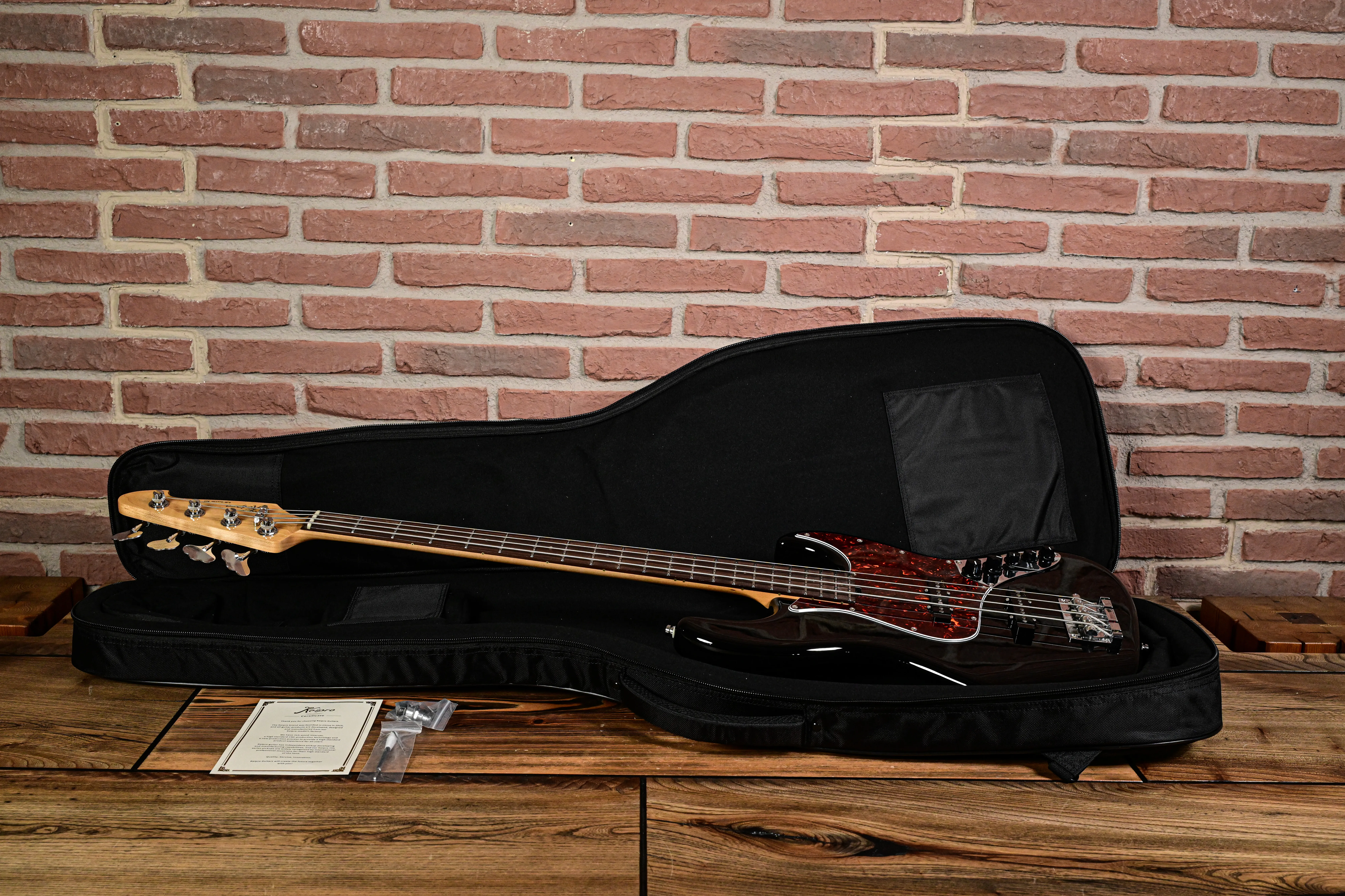 KJB-Custom Rosewood Act Bass  Black