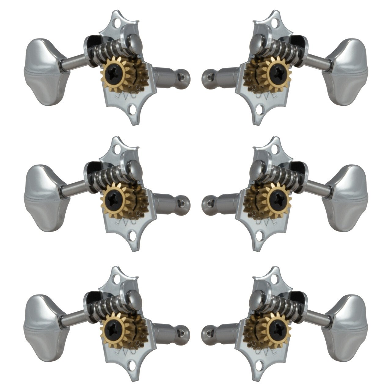 V97C Original Sta-Tite Machine Heads Vertical 3 + 3 - Chrome