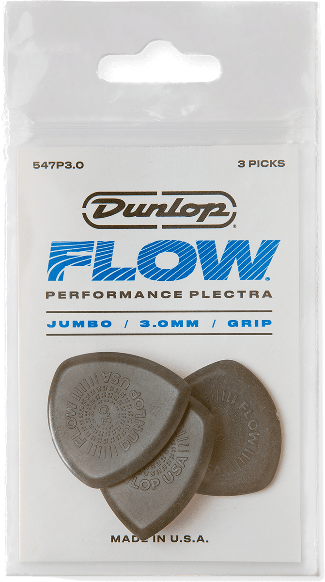Dunlop Flow Jumbo Picks with Grip 3.00 mm Player's Pack 3 pcs.