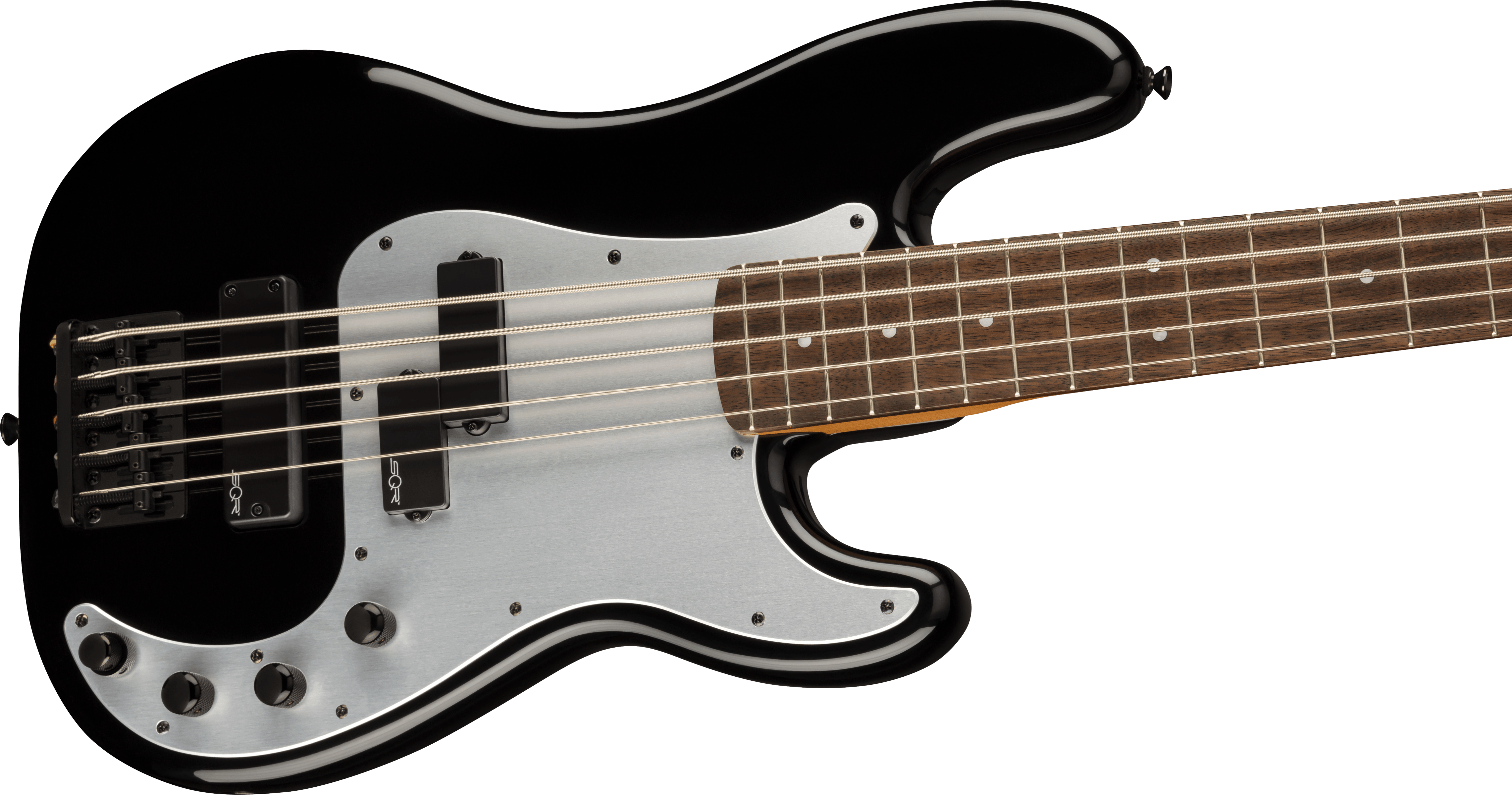 Contemporary Active Precision Bass® PH V, Silver Anodized Pickguard, Black