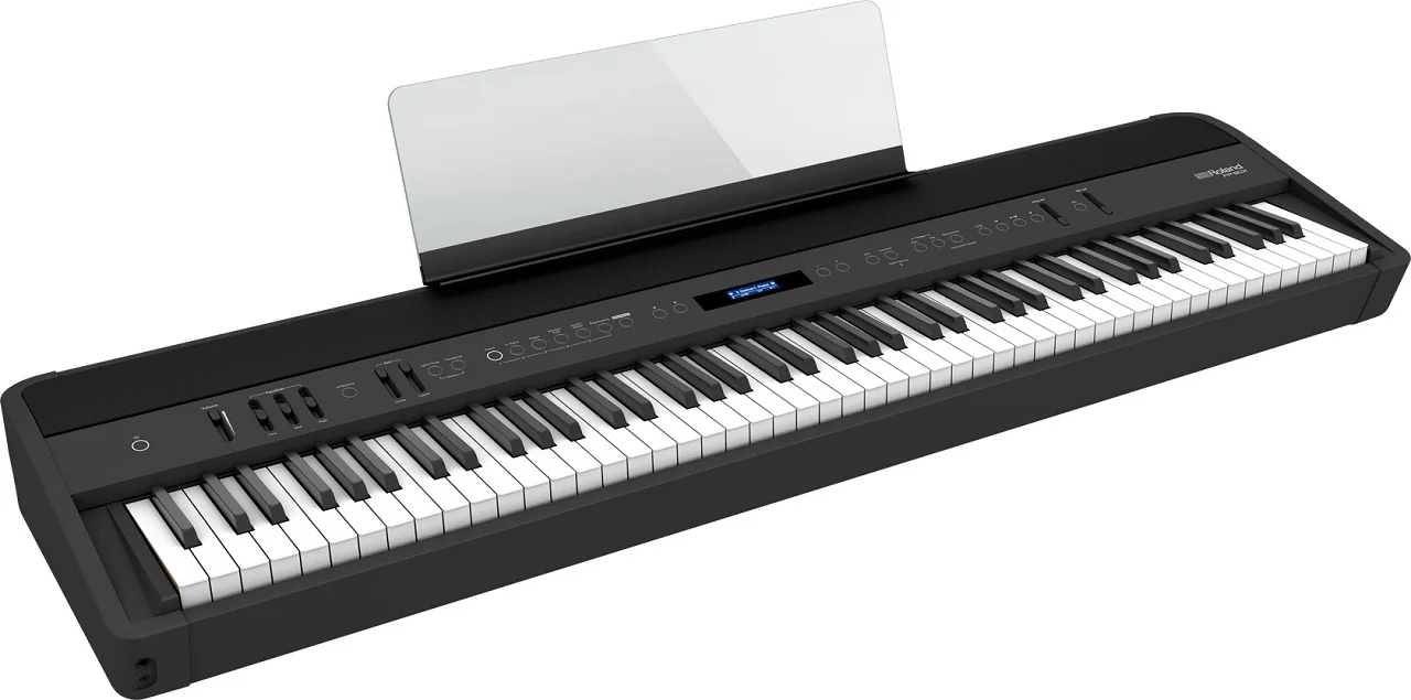 Digitalpiano, 88 Tasten, Schwarz, Notenhalter, Display