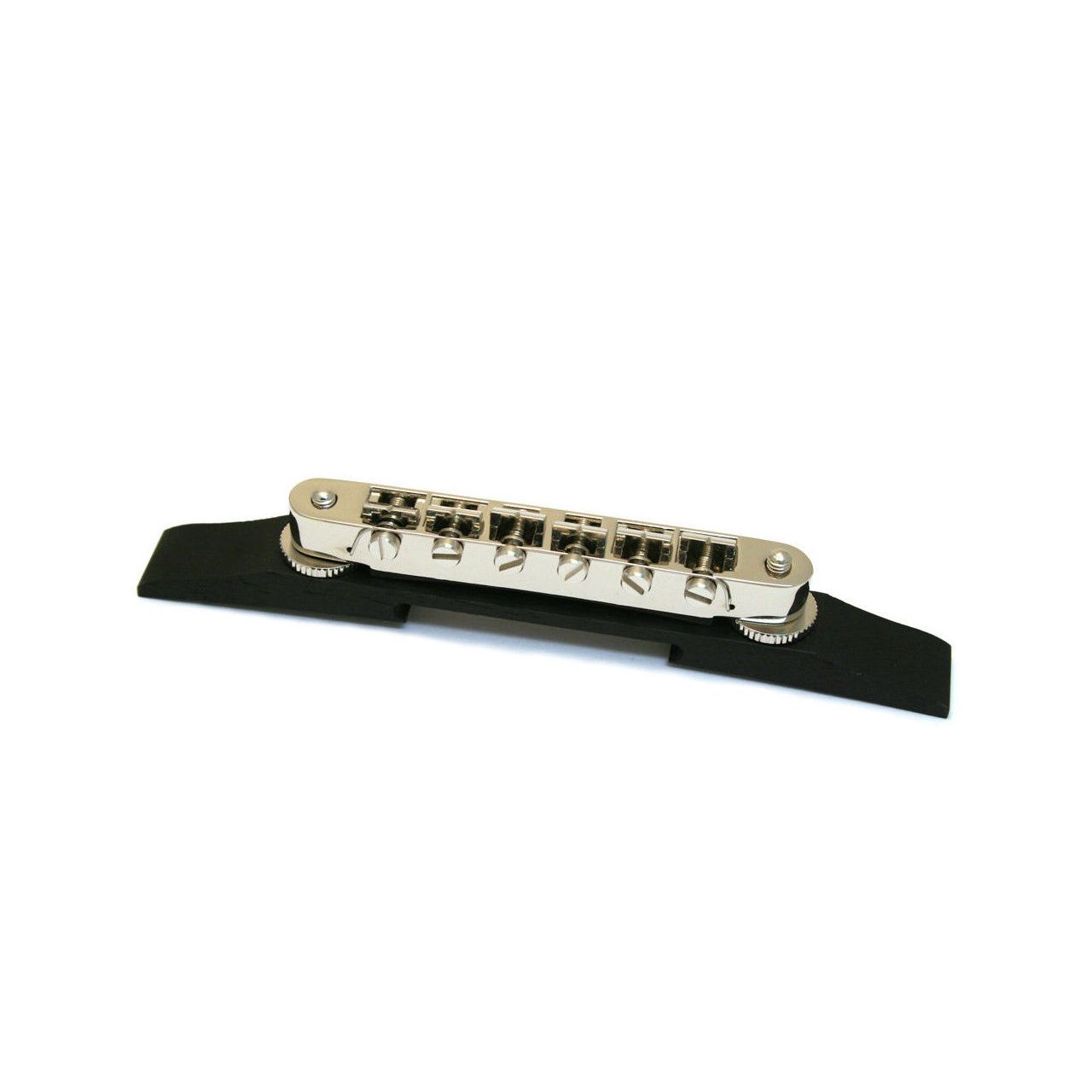 Bridge Assembly, Adjusto-Matic, Chrome with Ebony Base