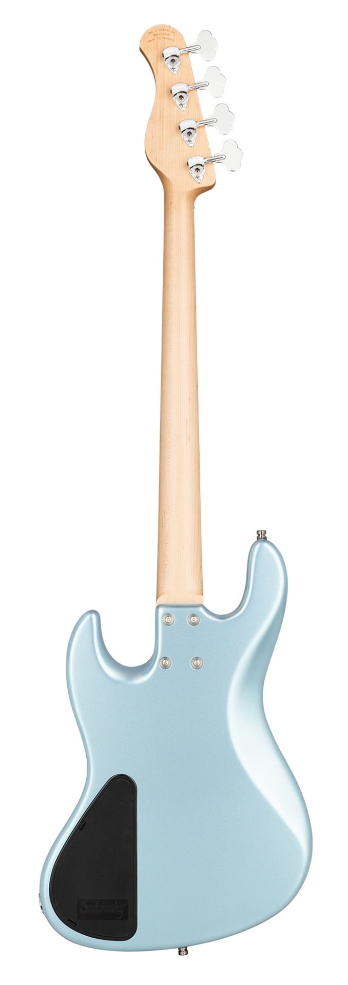 MetroLine 21-Fret Vintage J/J Bass, Red Alder Body, 4-String - Solid Ice Blue Metallic Satin