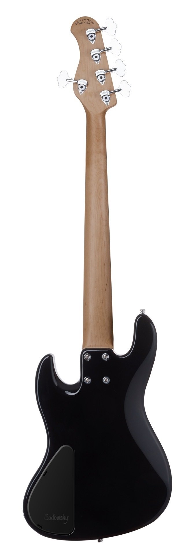 MetroExpress 21-Fret Hybrid P/J Bass, Morado Fingerboard, 5-String, Fretless - Solid Black High Poli