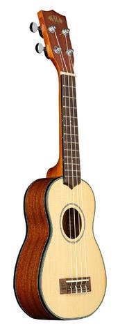 KALA KA-SSG RW - Solid Spruce Mahogany Soprano Ukulele, with Bag (UB-S)