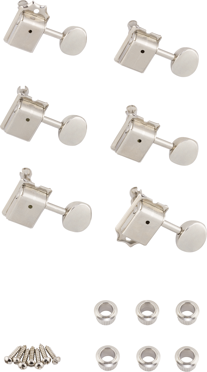 Pure Vintage Guitar Tuning Machines, Nickel/Chrome, (6)
