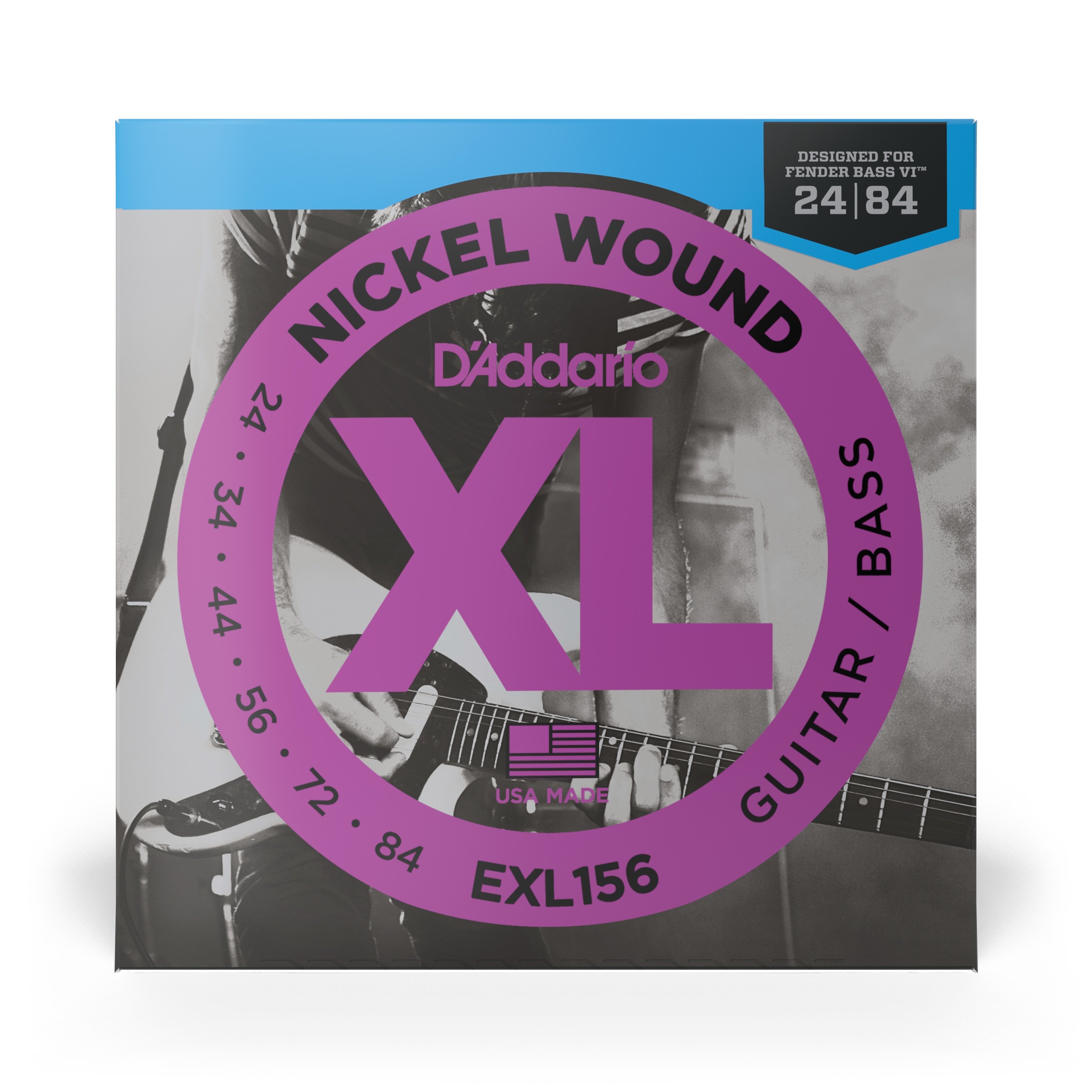 EXL156 24-84 Nickel Wound Fender Bass VI