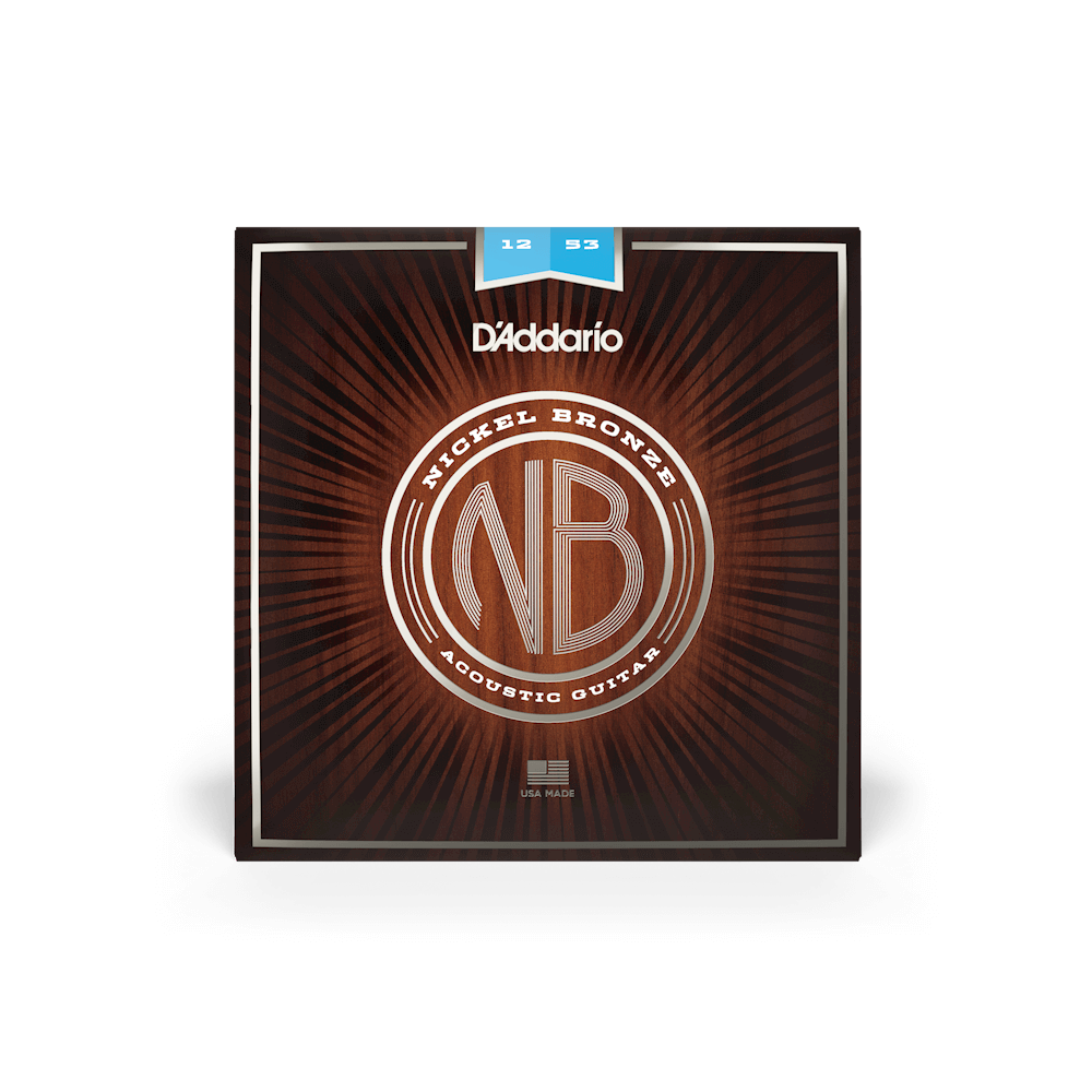 NB1253 Nickel Bronze Acoustic Guitar Strings, Light, 12-53