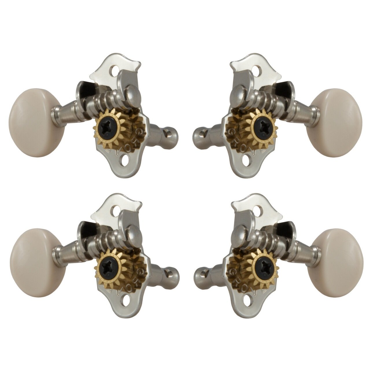 9NW Sta-Tite Geared Ukulele Pegs Nickel 4 pcs.