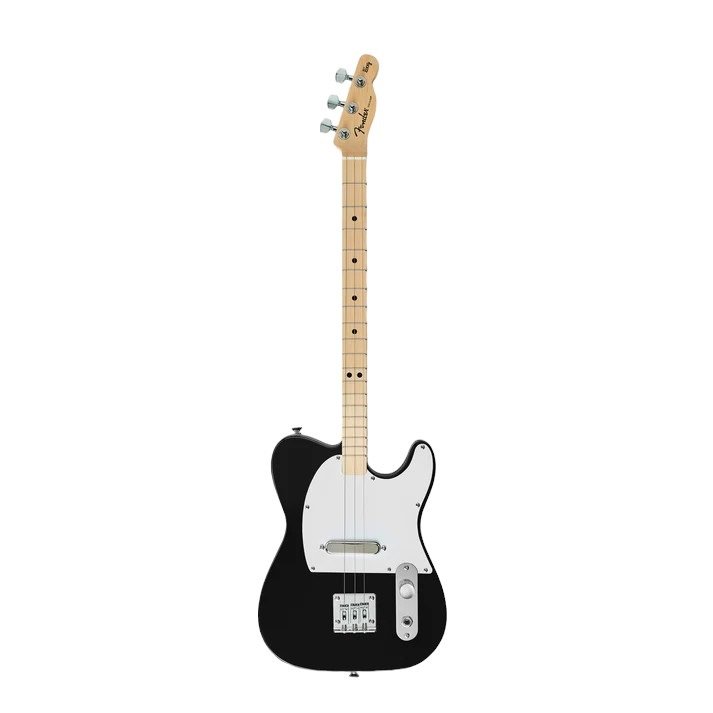 X Fender Telecaster schwarz 3-saitige Kindergitarre