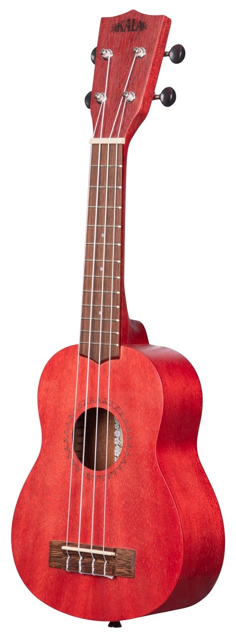 KA-MRT-RED-S - Adobe Red Watercolor Meranti Soprano Ukulele