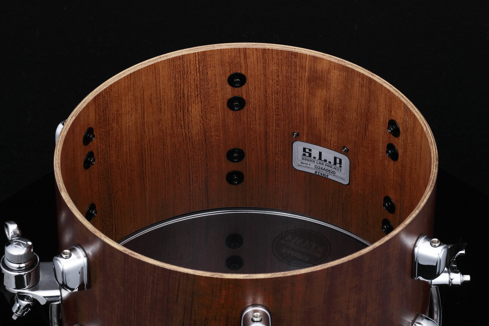 S.L.P. Mod Bubinga Snaredrum 12" x 7" - Satin Bubinga/Chrom HW
