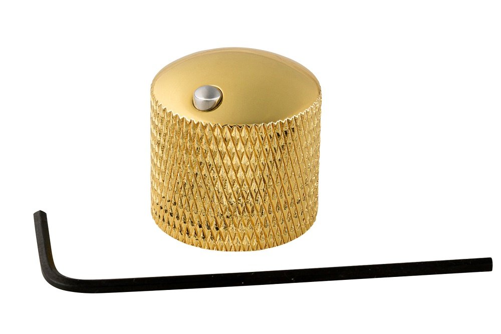 Potentiometer Dome Knob with Convex Indicator - Gold